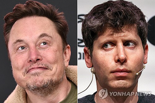 일론 머스크 테슬라 최고경영자와 샘 올트먼 오픈AI 최고경영자. AFP 연합뉴스